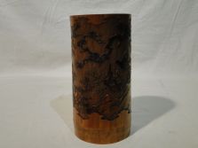 Régi faragott fa kínai váza
