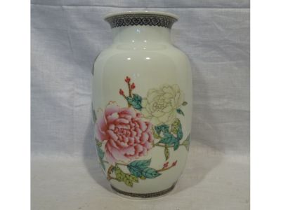 Antik jelzett japán porcelán váza 19,5 cm