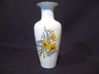 Régi virágdíszes Zsolnay porcelán váza