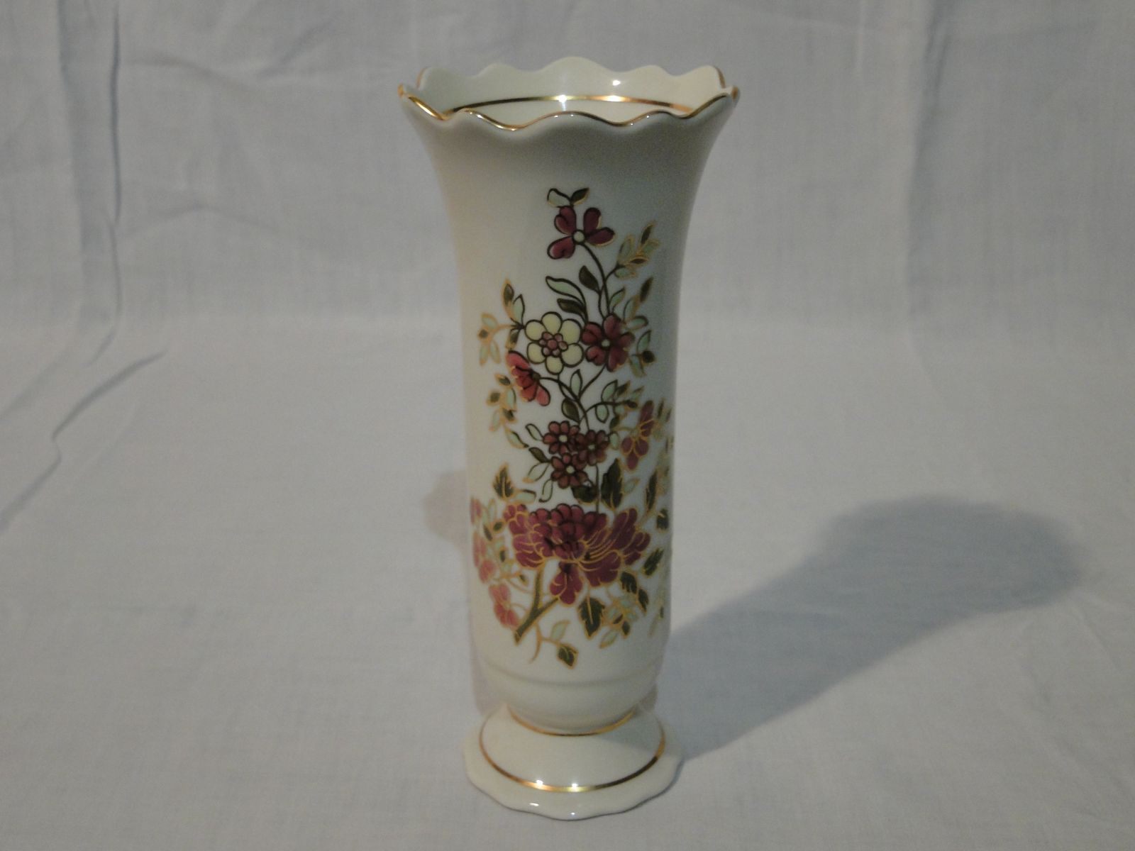 Régi Zsolnay vajszínű jubileumi porcelán váza