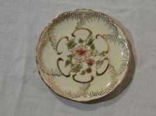 Régi Zsolnay vajszínű porcelán tálka 8 cm