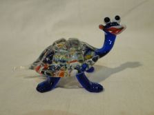 Muranoi fújtüveg teknős vitrindísz
