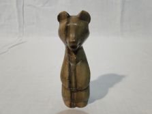 Régi zsírkő medve szobor 11 cm