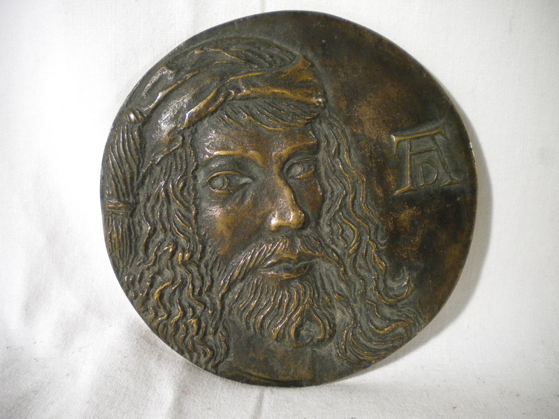Művészi bronzplakett régi Albrecht Dürer
