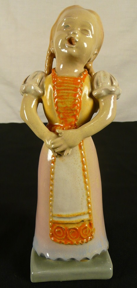 Eschenbach mázas kerámia Art Deco figura