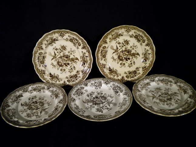 Antik barna angol fácános tányérok