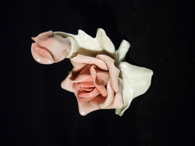 Régi porcelán ENS rózsa pár