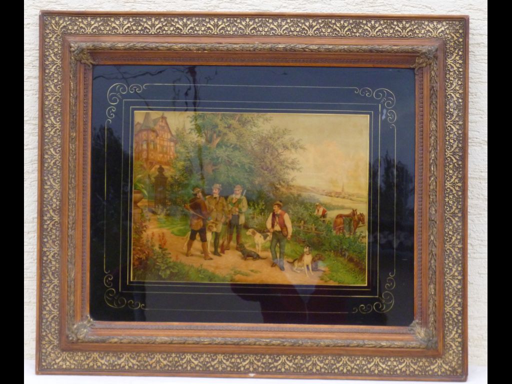 Hibátlan 1800-as évekbeli festett nyomat
