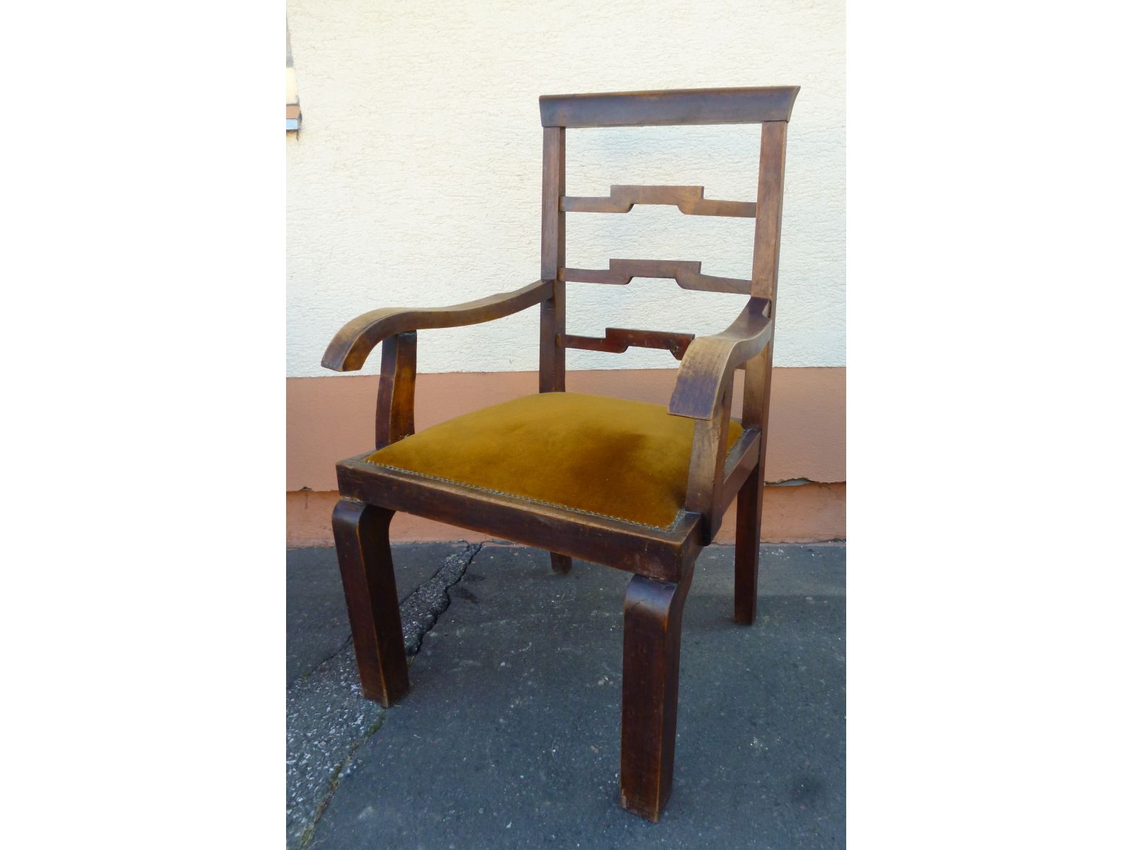 Régi Kozma formatervezett karfás artdeco szék